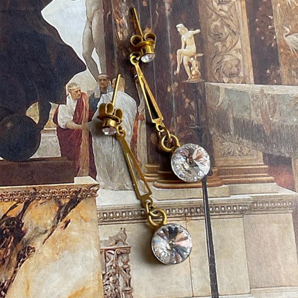 Vintage 18KT Vermeil Drop Earrings